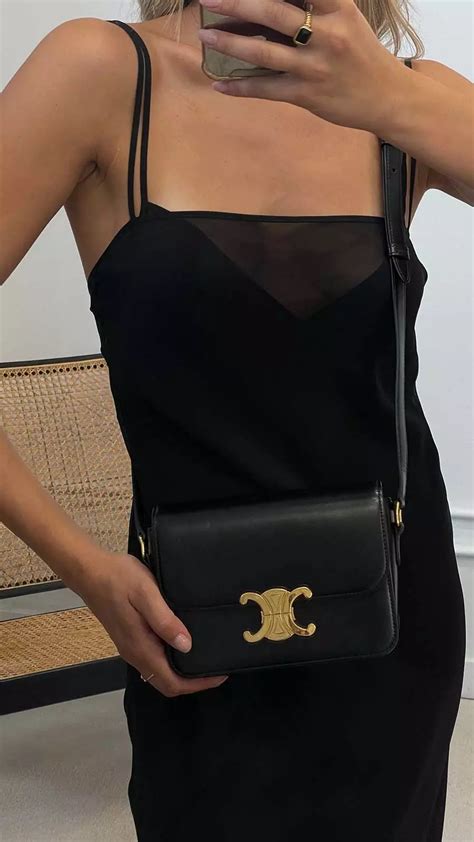 celine triomphe classic bag|celine triomphe shoulder bag review.